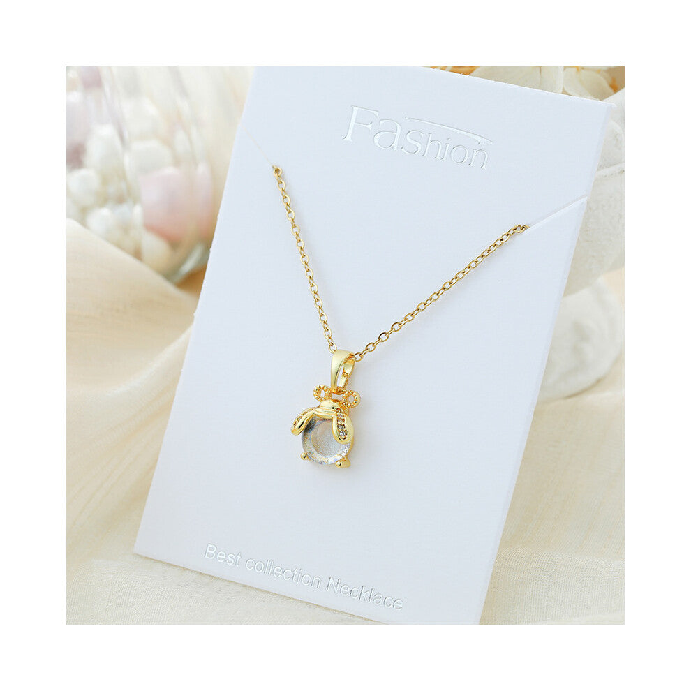 (?X032JY?) This titanium steel necklace is a versatile and high-end pendant with a simple design and a collarbone chain