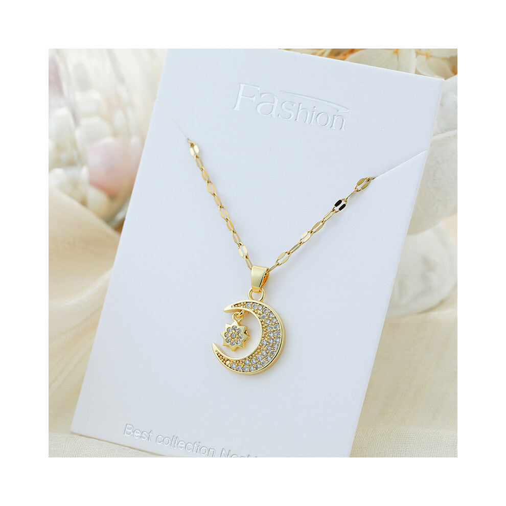 (?X603JB?) This titanium steel necklace is a versatile and high-end pendant with a simple design and a collarbone chain