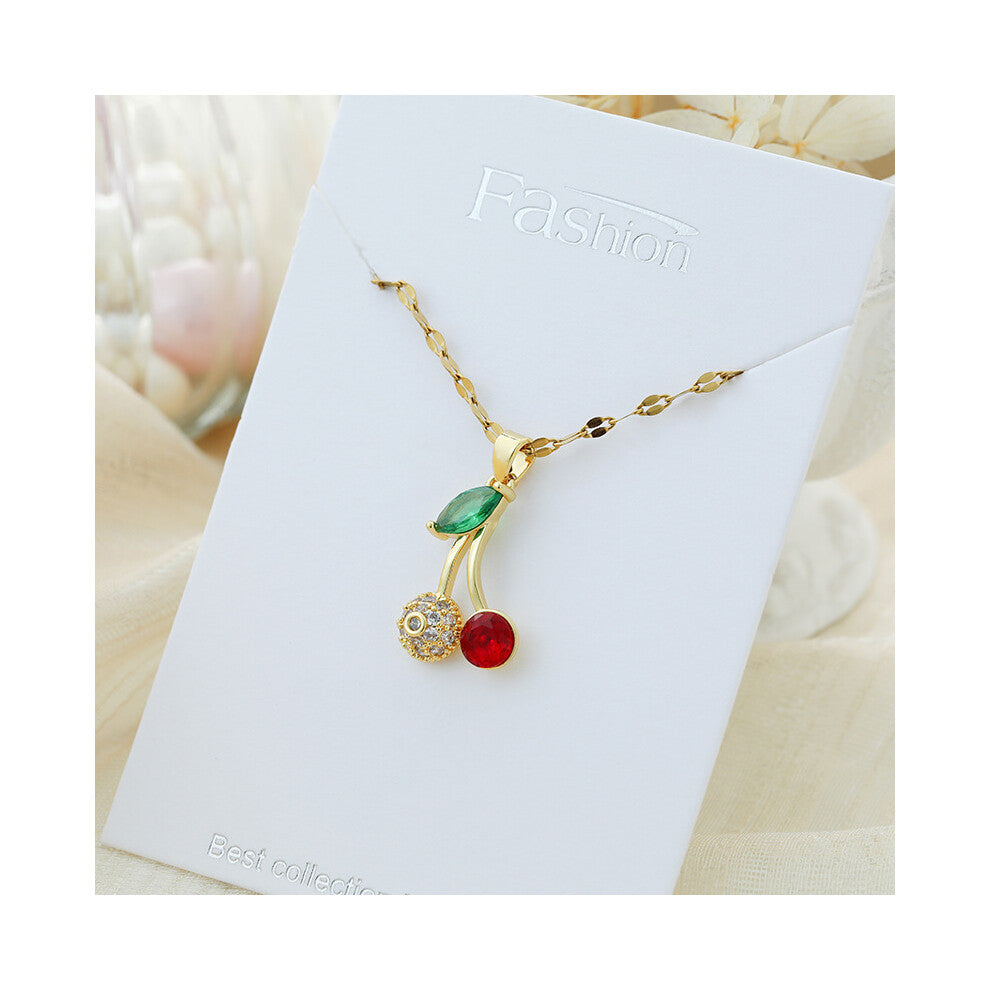 (?X619JH?) This titanium steel necklace is a versatile and high-end pendant with a simple design and a collarbone chain