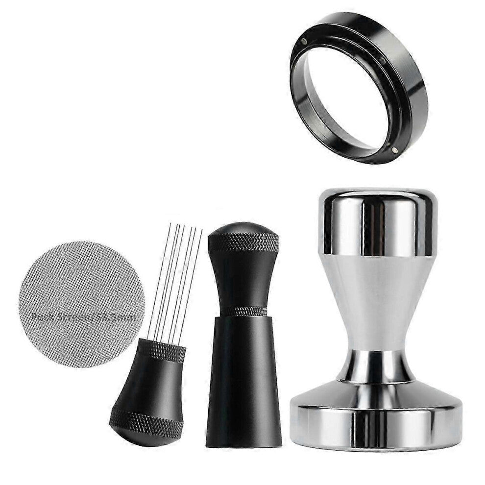 (As show, One size) 54mm Espresso Coffee Accessories Kit Espresso Tamper Set compatible with 8 Series: 54mm Coffee Tamper Kit with Accessories