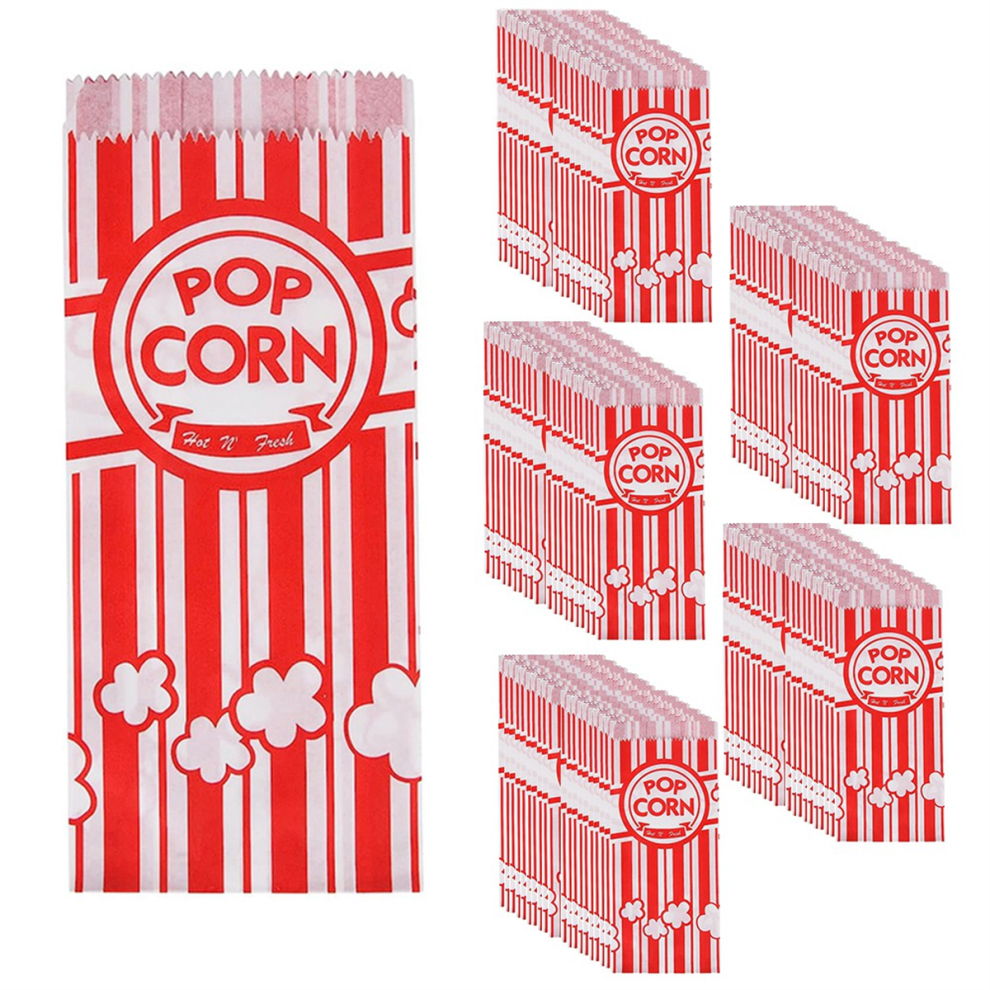 Paper Popcorn Bags Leak-Proof Grease Popcorn Bags for Party