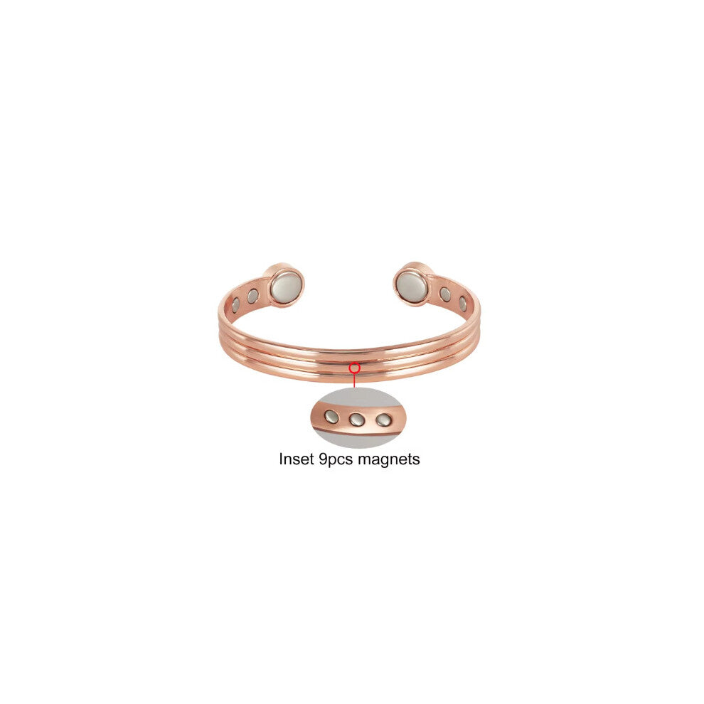 ( original copper) 9-Magnet Copper Energy Bracelet - Adjustable Vintage Magnetic Bangle