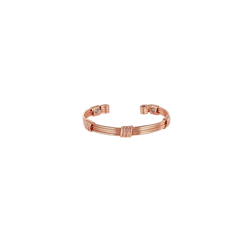 Women's Magnetic Copper Energy Bracelet - 7mm Wide Adjustable Health Bangle