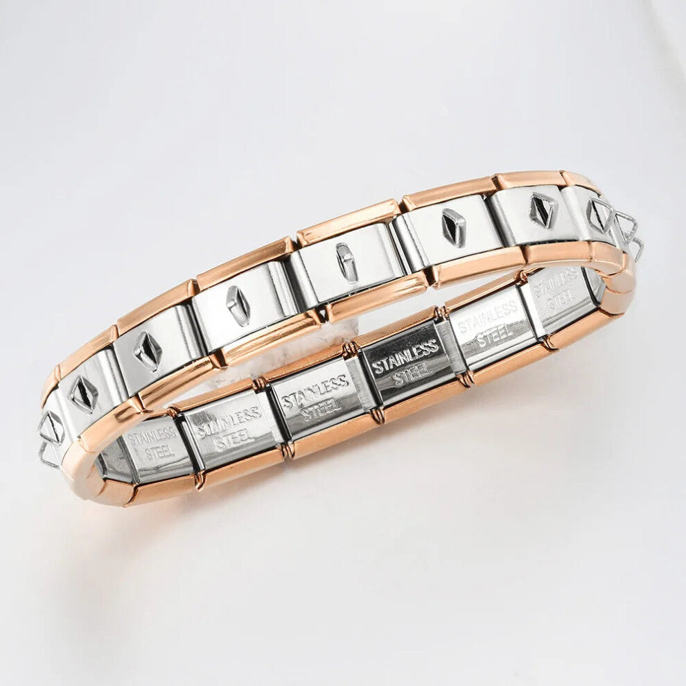 (ICH002-37) Classic Stainless Steel Starter Bracelet