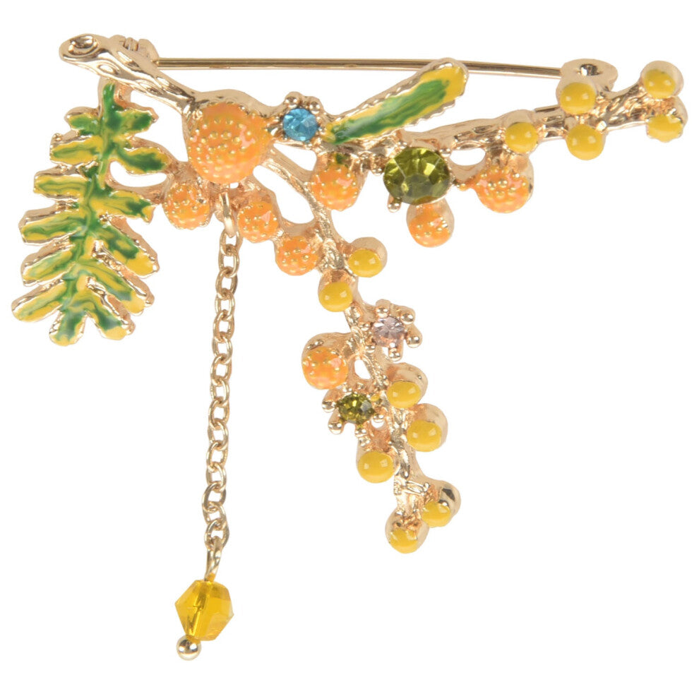 Jewelry Well Green Leaf Brooch Pin Female Ladies 'Shirts Brooches