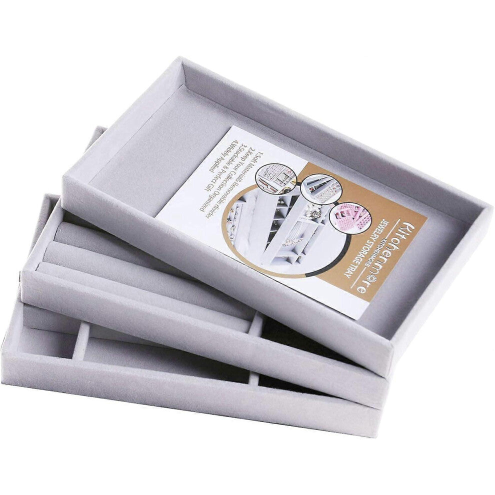 (As show, One size) Schmucktablett Stapelbar,Schmuckaufbewahrung Schubladeneinsatz,Schubladen Organizer Schmuck Ohrringe Schmucktablett Schublade Dame