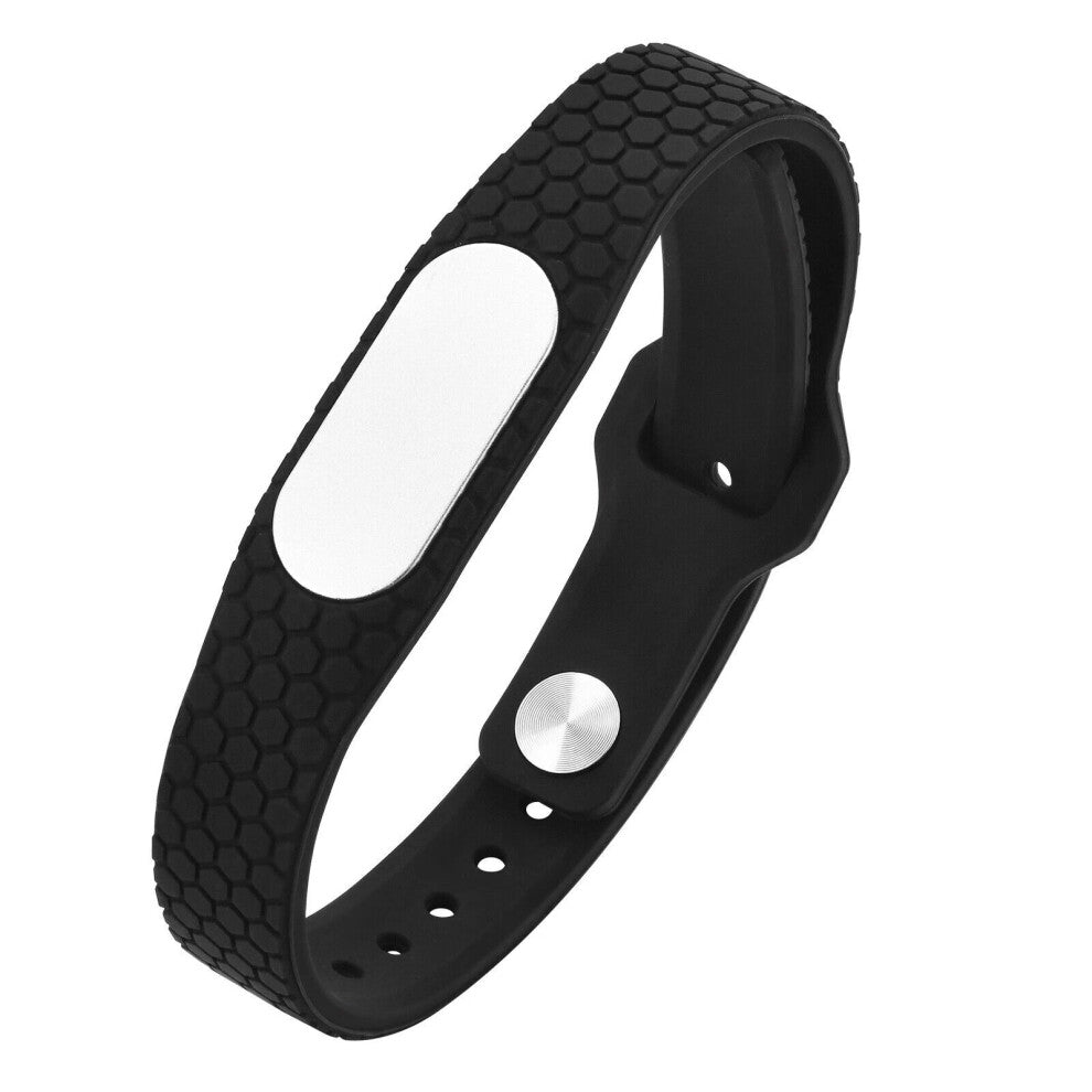 (Black With Silver) Custom Couple Bracelet for Women Men, Silicone Bands Valentine's Day Gifts Hot