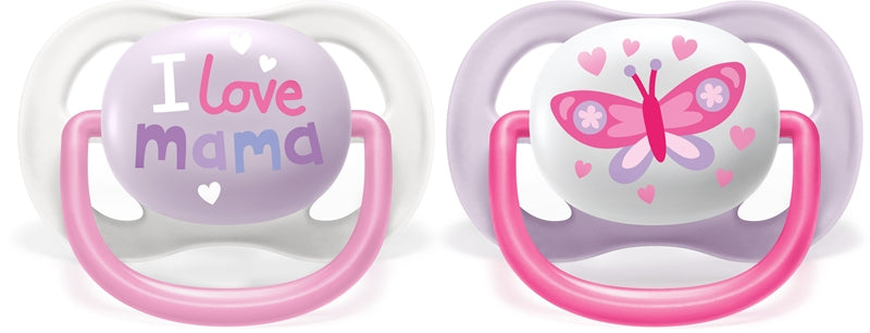 Philips Avent Ultra Air 0-6 måneders babypigesut 2 stk hvid og lilla