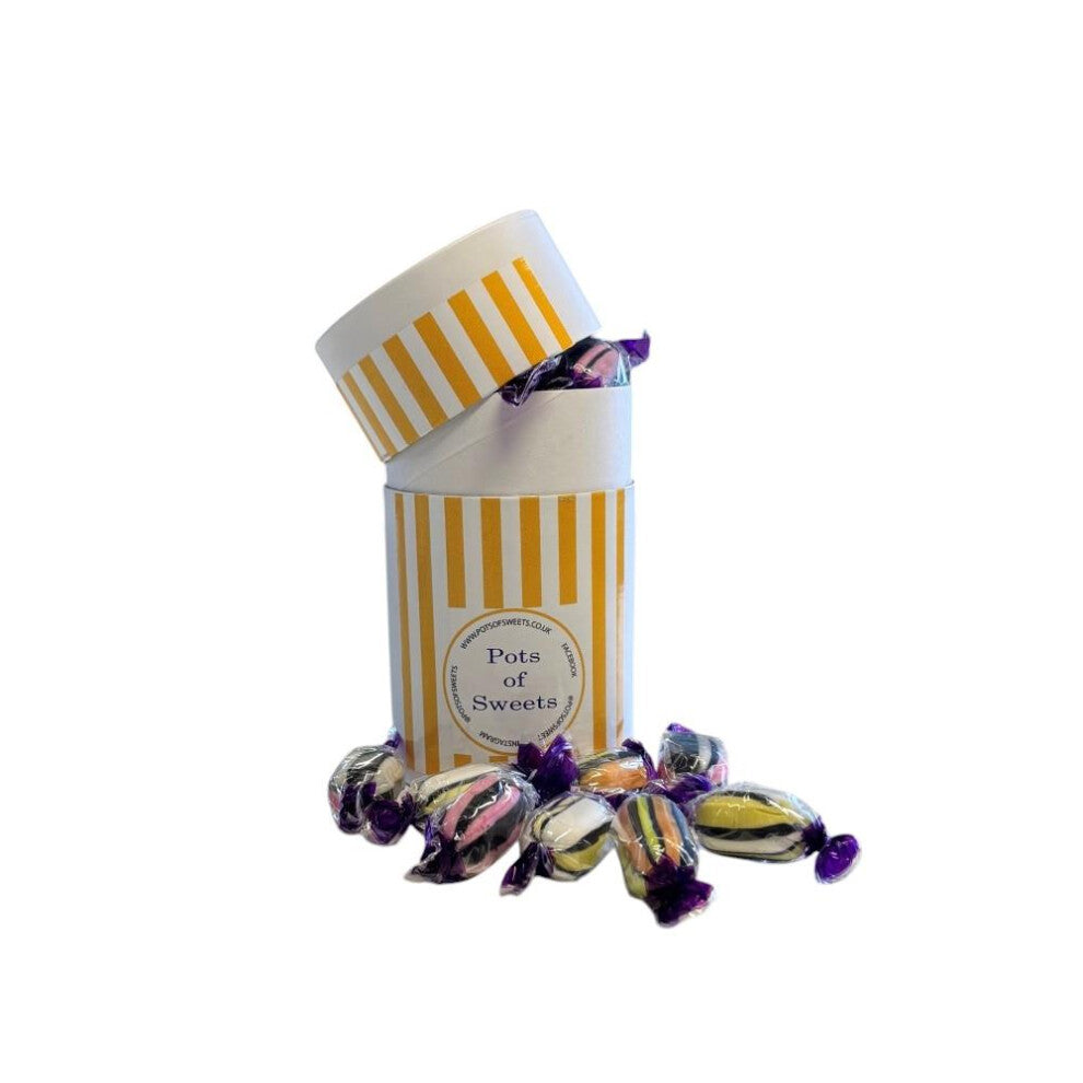 150g White Cardbaord Tube of Buchanans Liquorice Assortment Sweets