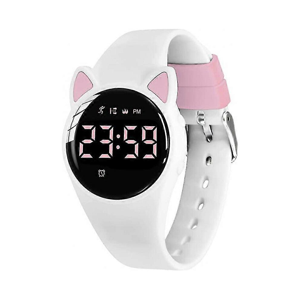 (As show, One size) Kids Watch, Small Ear Watch for Girls, Digital Fitness Tracker with Alarm-Chronograph-Water Resistant