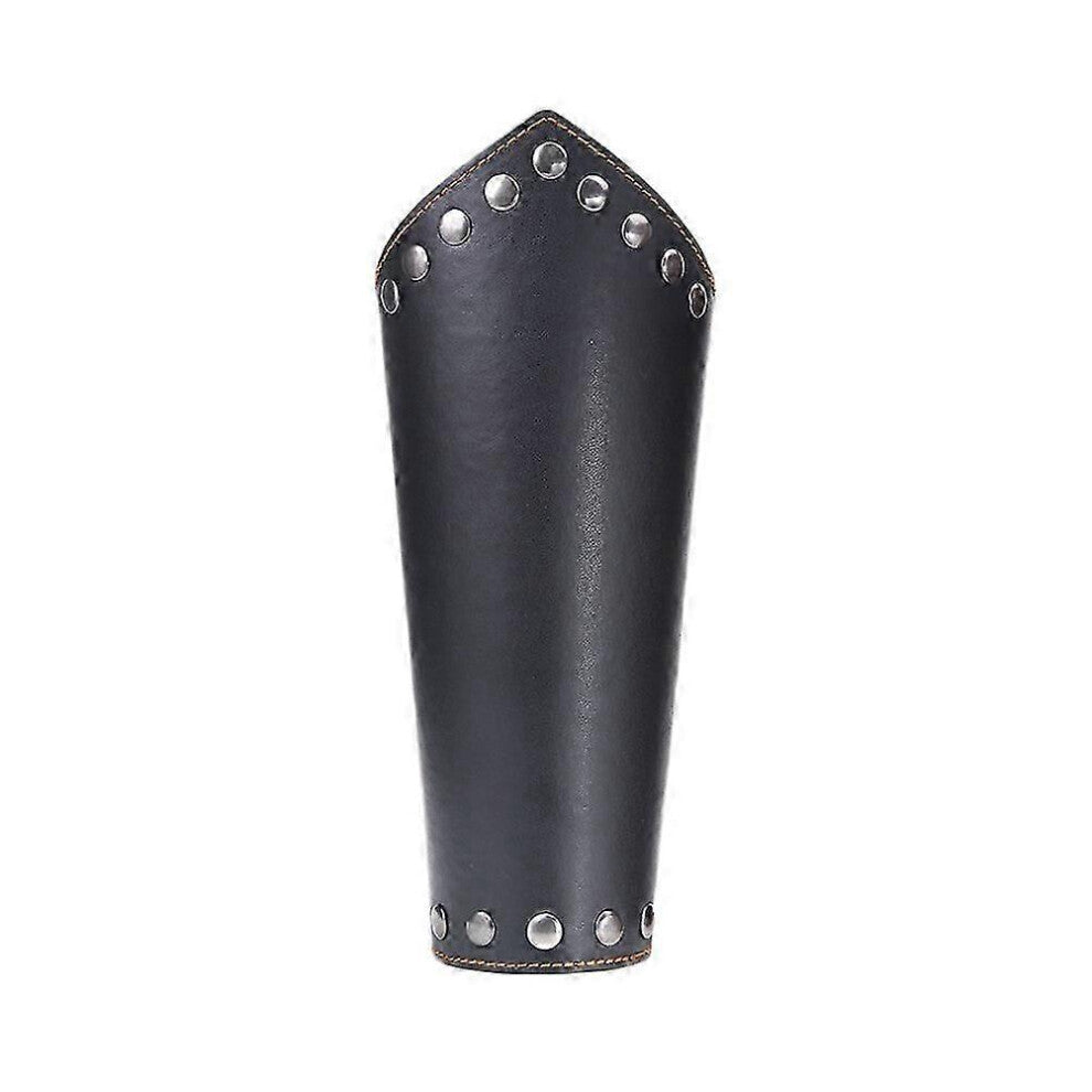 (As show, One size) 1Pcs Punk Style Bracelet and Rope Weaving Wrist Band for Wrist Protecting (Black)