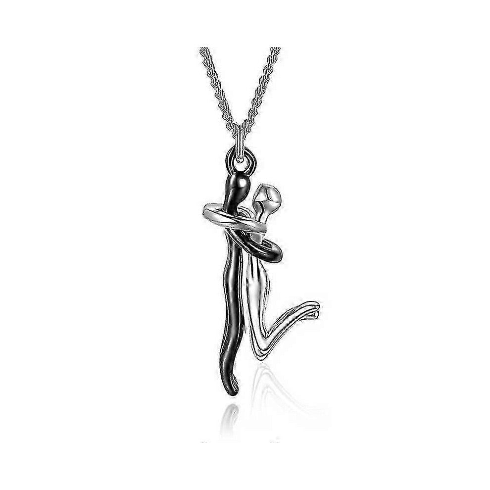(trumpet, One size) Embrace Pendant Necklace Fashionable And Personalized For Men And Women Couples Necklac