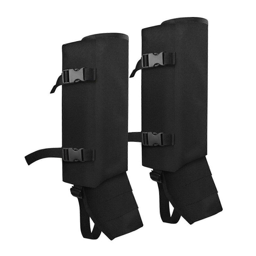 (As show, One size) Adjustable Snow Leg Gaiters Wear Resistant Oxford Fabric Snowshoe Gaiters for Backpack Skiing Black