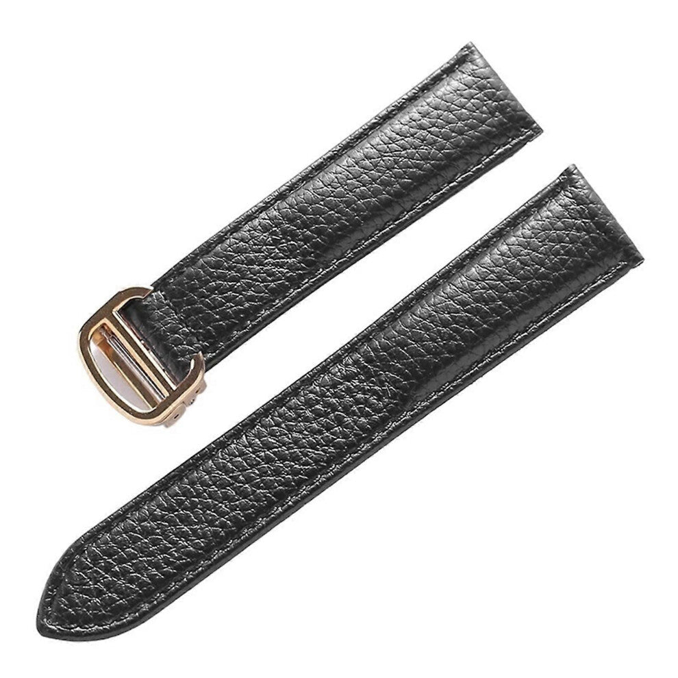 (As show, One size) Watch Band For Cartier TANk SOLO Men Lady Deployant Clasp Watch Strap Leather soft Watch Bracelet Belt 20mm 22mm 23mm