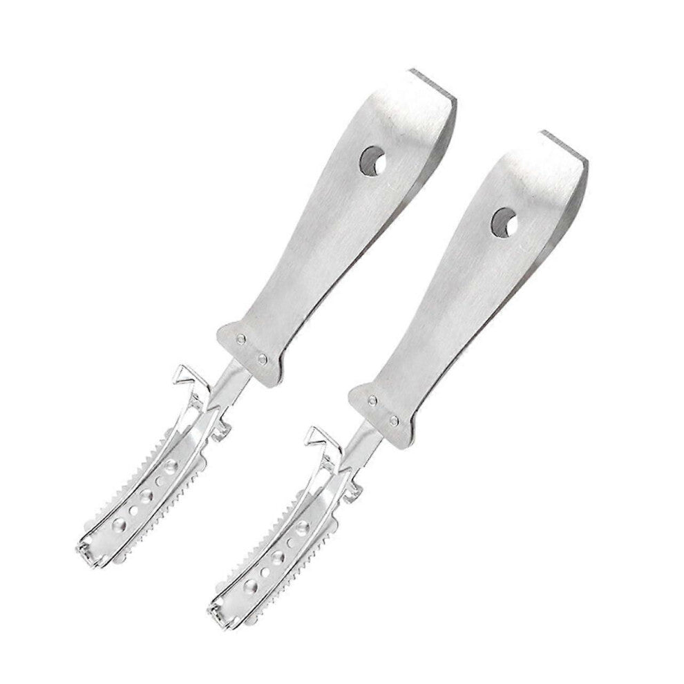 (As show, One size) 2pcs Shaver Pig Hair Removal Tool Pork Hair Scraper Razor Blades Stainless Steel