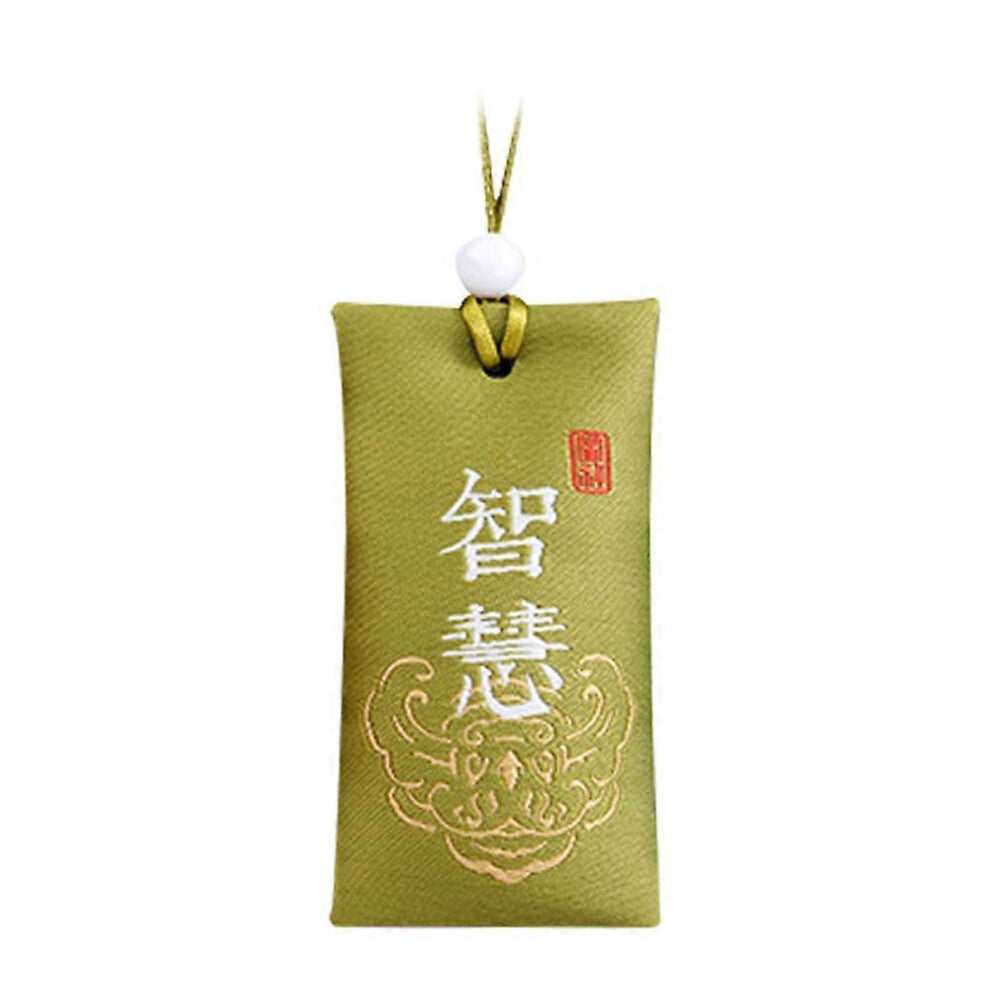 (Wine red, One size) Spiritual Salt with Sachet, Buddhist Spiritual Salt Pouch Necklace, Embroidered Spiritual Salt Pouch for Money
