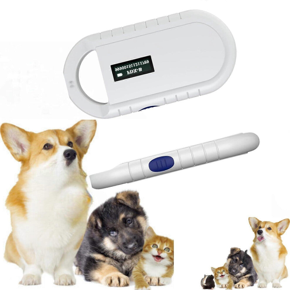 (As show, One size) Pet Microchip Scanner Pet Trace Animal chip Reader for Dogs and Cats (Dual Frequency)