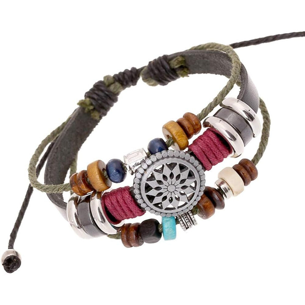 Women's Boho Beaded Multilayer Hand Braided Bracelet Jewelry