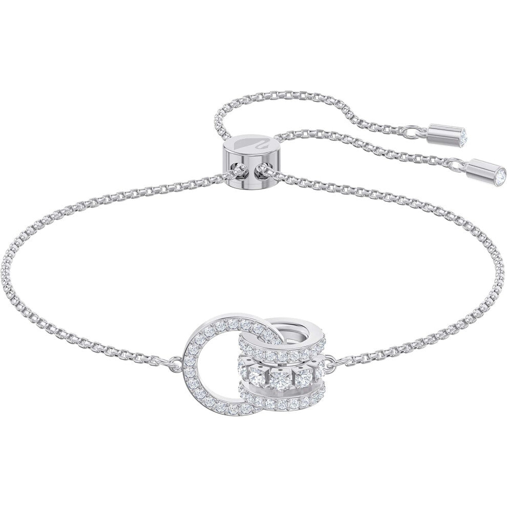 Bracelet Bracelet, Delicate Clear Crystal, Platinum Tone Finish Setting