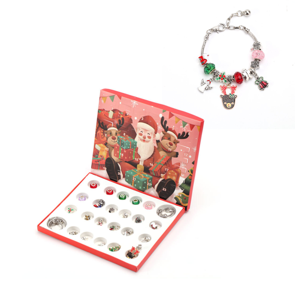 Christmas Advent Calendar 2022 Charm Bracelet Diy Kit Countdown Calendar Jewelry