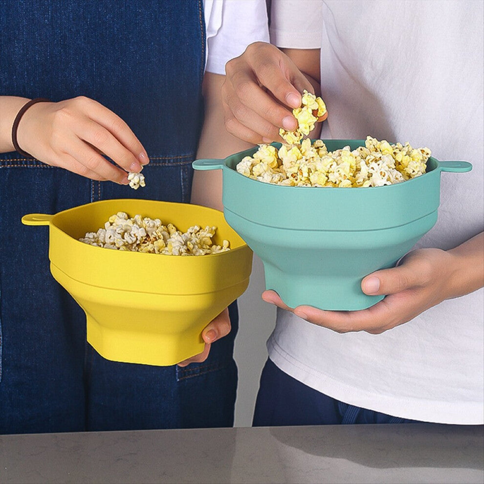 Microwave Popcorn Bowl Foldable Popcorn Maker Bucket Bowl Red