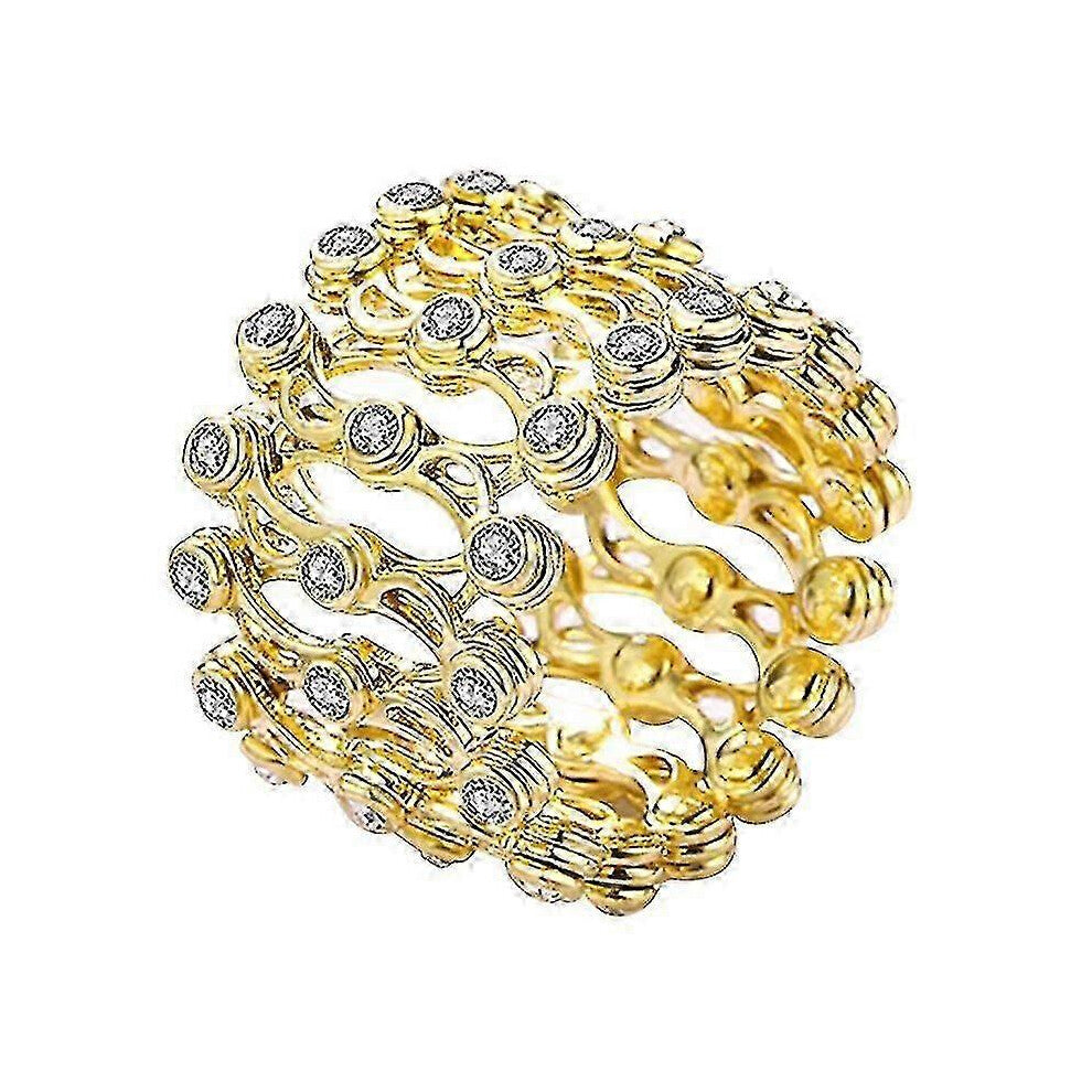 (with diamond, Rose Gold) S925 Silver Ring Bracelet 2-in-1 Transformable Ring Bracelet Telescopic Ring For Women