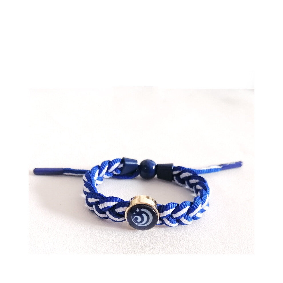 (Water) Luminous Impact Genshin Bracelet Adjustable Gradient Braided Fire Bracelet Wind