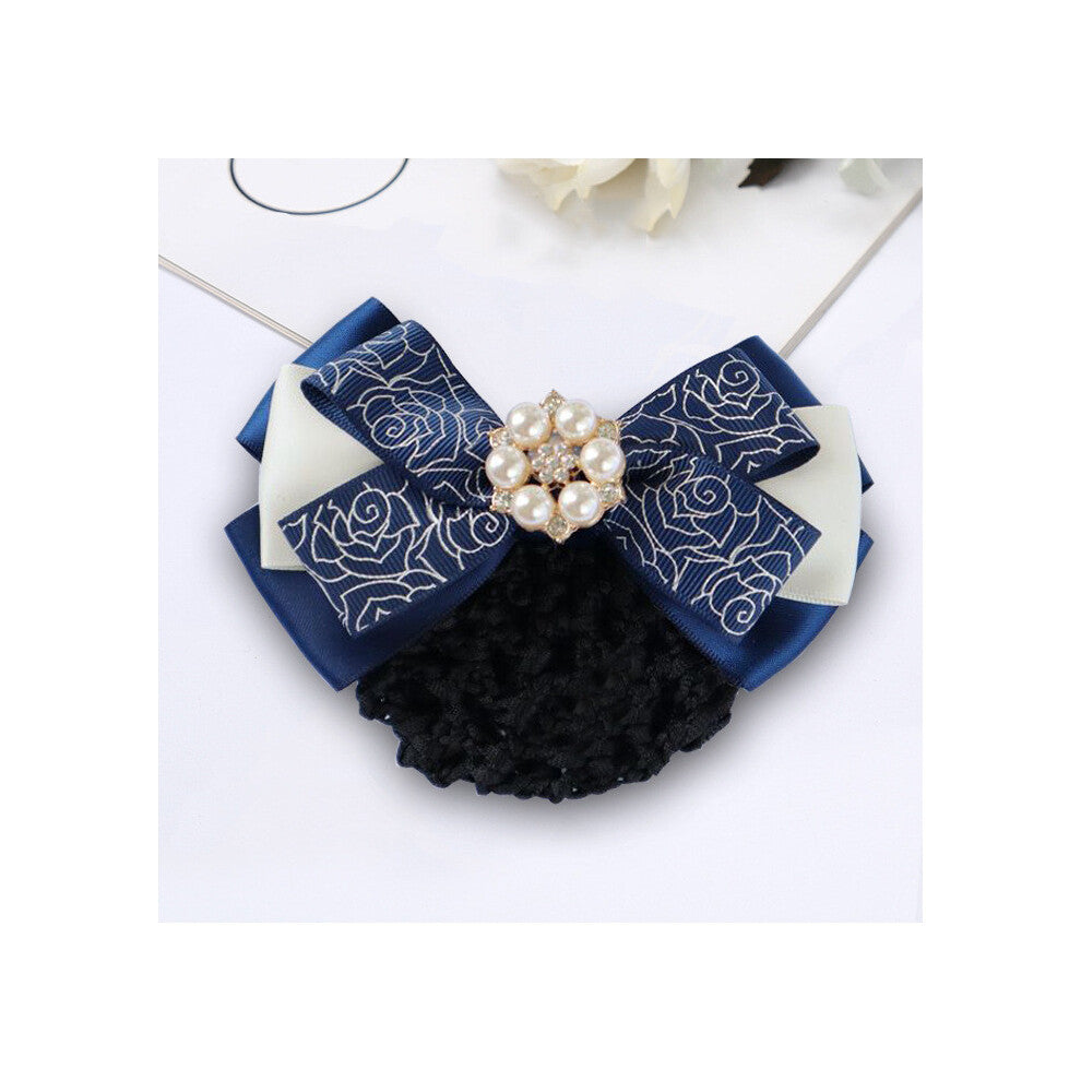 (StyleA) Tie Business Attire Simulated Pearl Decoration Waiter Work Tie Uniform Bow