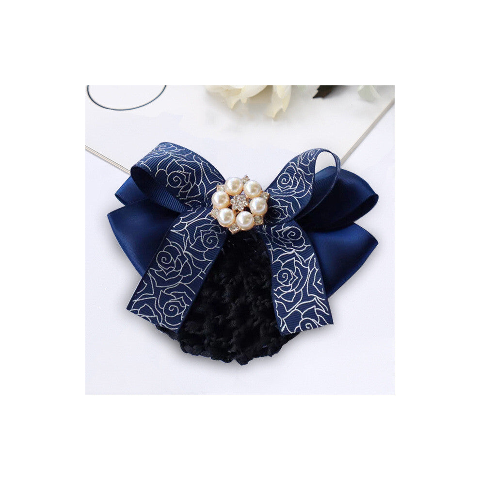 (StyleD) Tie Business Attire Simulated Pearl Decoration Waiter Work Tie Uniform Bow