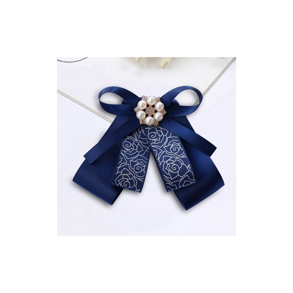 (StyleE) Tie Business Attire Simulated Pearl Decoration Waiter Work Tie Uniform Bow