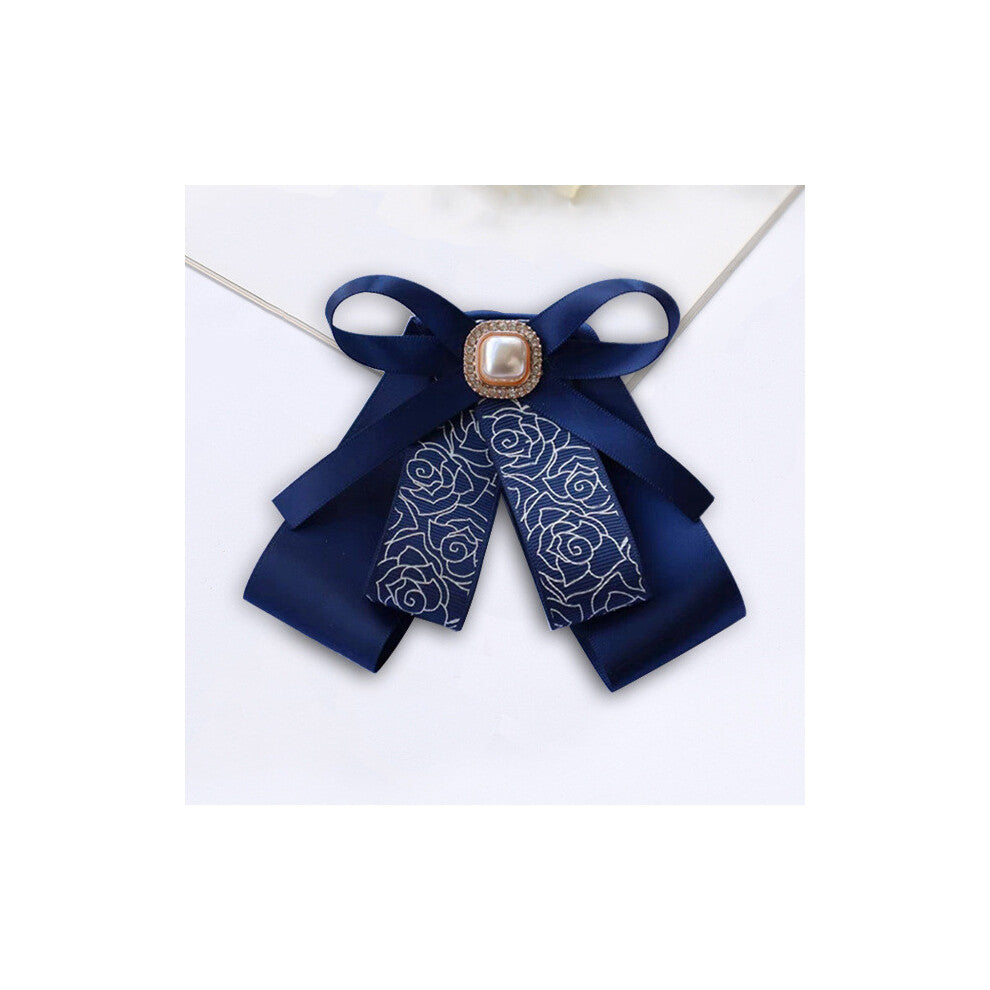 (StyleK) Tie Business Attire Simulated Pearl Decoration Waiter Work Tie Uniform Bow