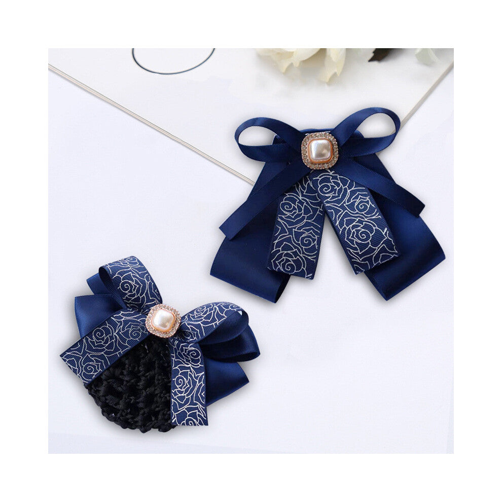 (StyleL) Tie Business Attire Simulated Pearl Decoration Waiter Work Tie Uniform Bow