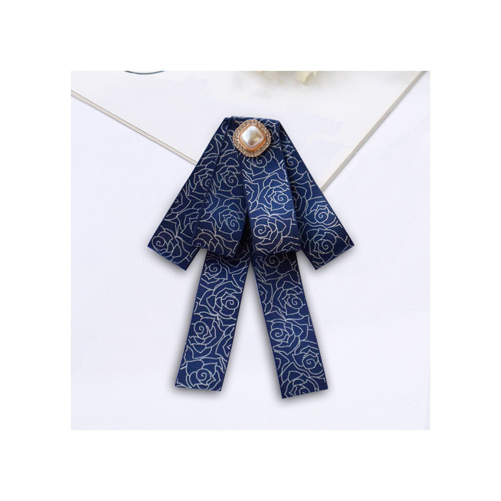 (StyleM) Tie Business Attire Simulated Pearl Decoration Waiter Work Tie Uniform Bow