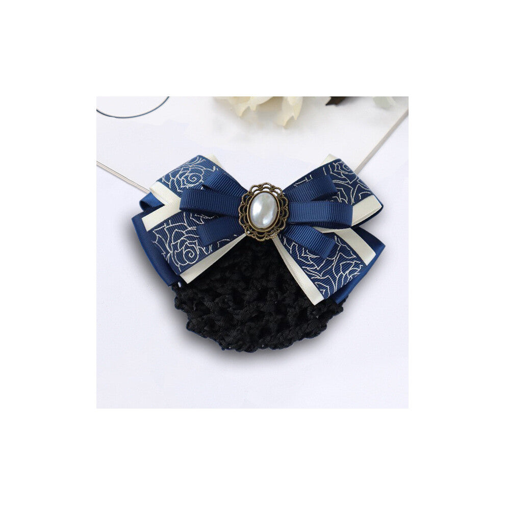 (StyleO) Tie Business Attire Simulated Pearl Decoration Waiter Work Tie Uniform Bow