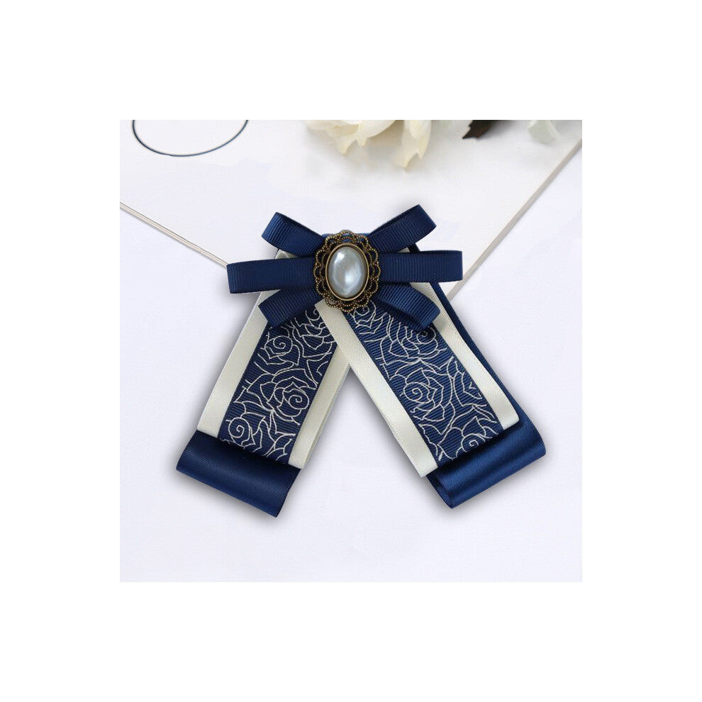 (StyleP) Tie Business Attire Simulated Pearl Decoration Waiter Work Tie Uniform Bow