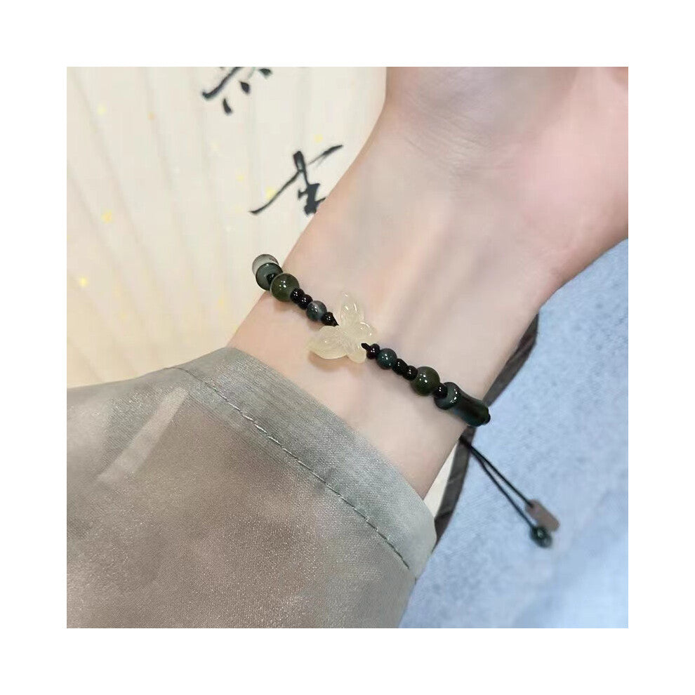 (Dark Bamboo Bracelet) Lotus Resin Lightweight Bracelet With Bamboo Motifs Perfect For Chic A Look