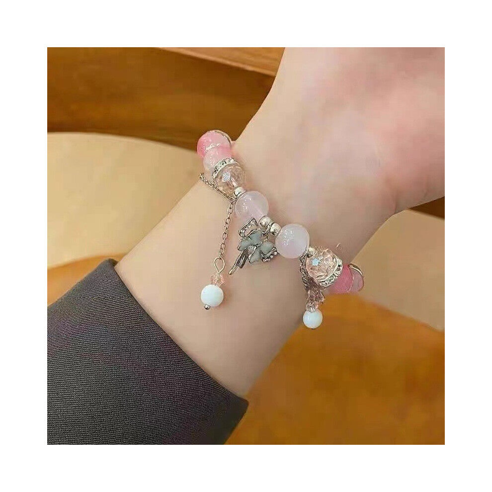 (Bead Bracelet) Lotus Resin Lightweight Bracelet With Bamboo Motifs Perfect For Chic A Look