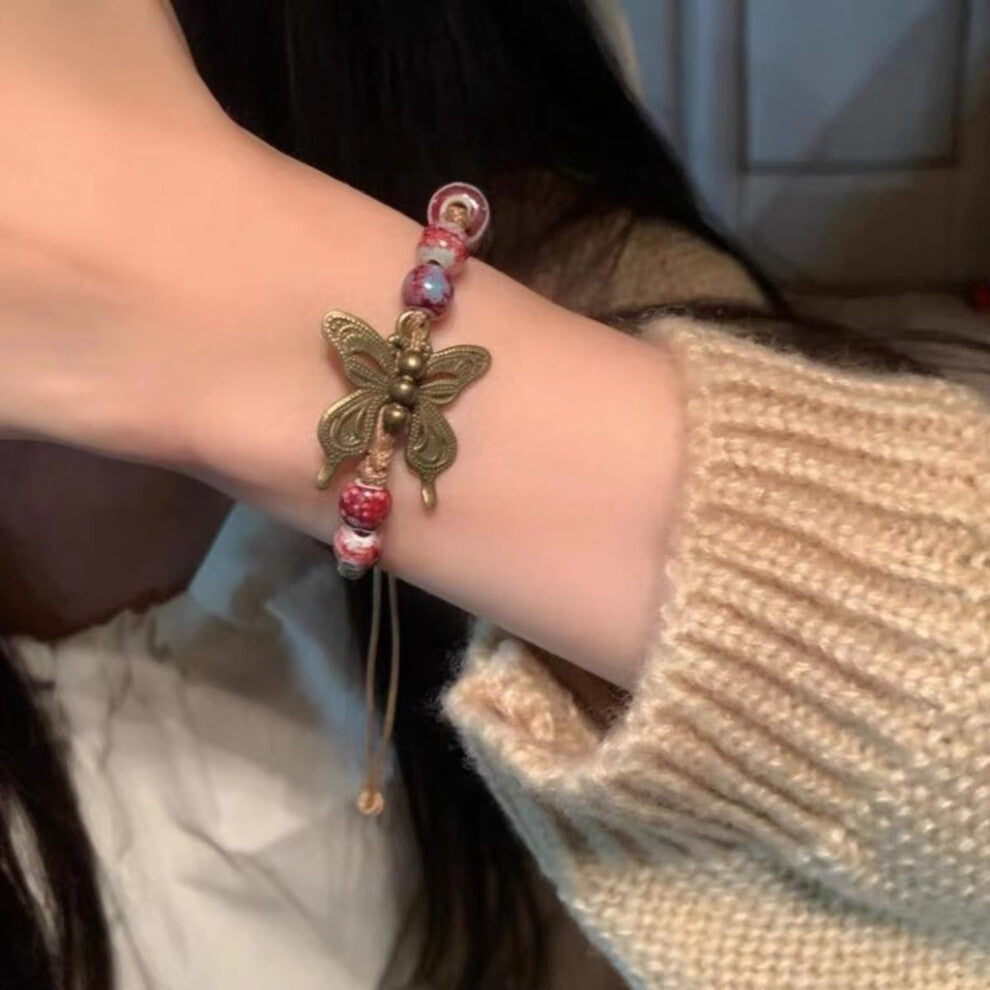 (Ceramic Bracelet) Lotus Resin Lightweight Bracelet With Bamboo Motifs Perfect For Chic A Look