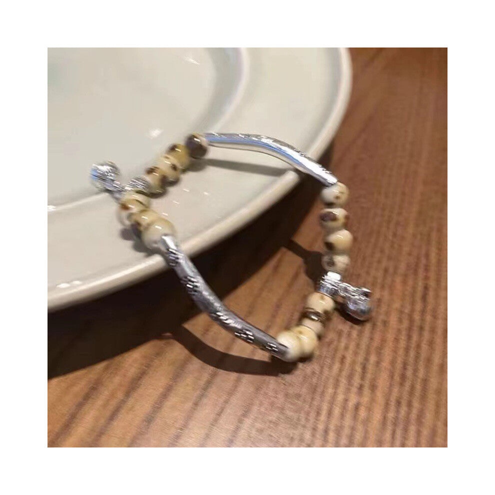 (Yellow Bracelet) Lotus Resin Lightweight Bracelet With Bamboo Motifs Perfect For Chic A Look