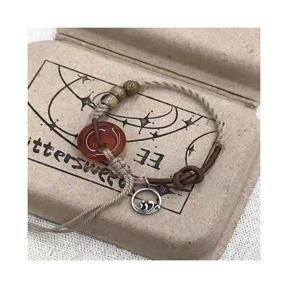 (Water Vintage Bracelet) Lotus Resin Lightweight Bracelet With Bamboo Motifs Perfect For Chic A Look