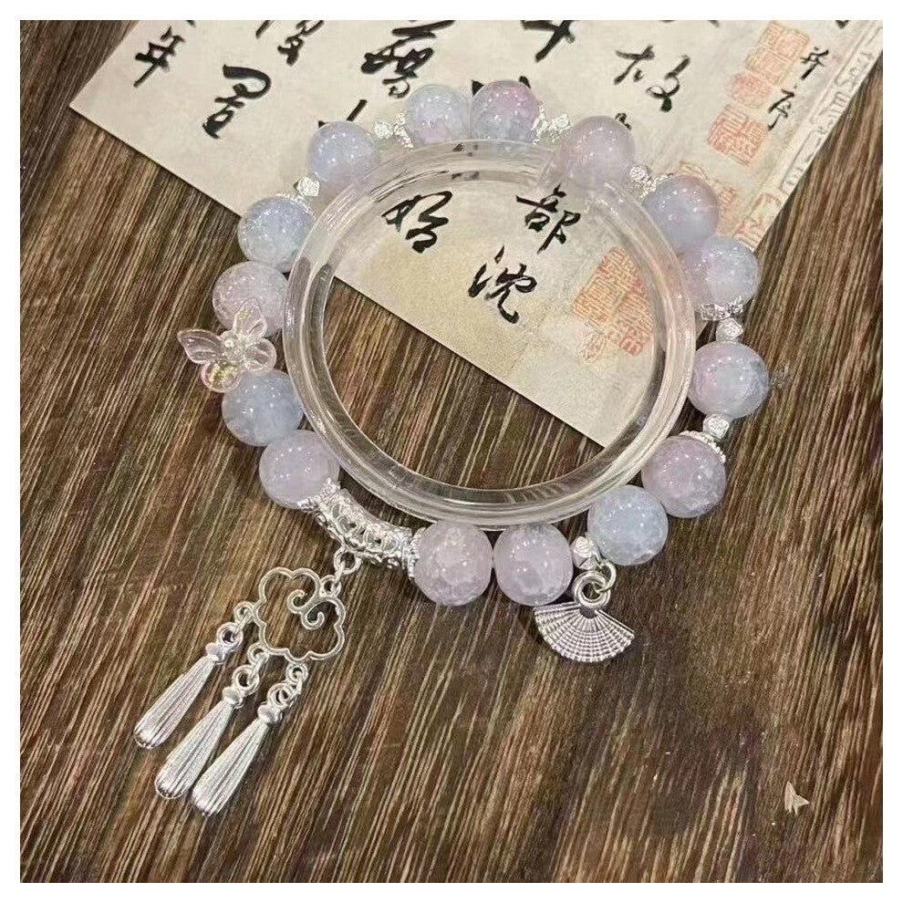 (Glass Butterfly Bracelet) Lotus Resin Lightweight Bracelet With Bamboo Motifs Perfect For Chic A Look