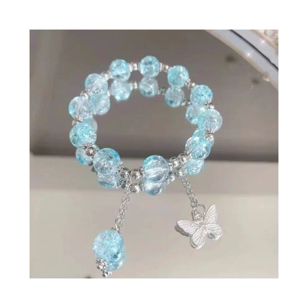 (Crackle Glass Butterfly Bracel) Lotus Resin Lightweight Bracelet With Bamboo Motifs Perfect For Chic A Look