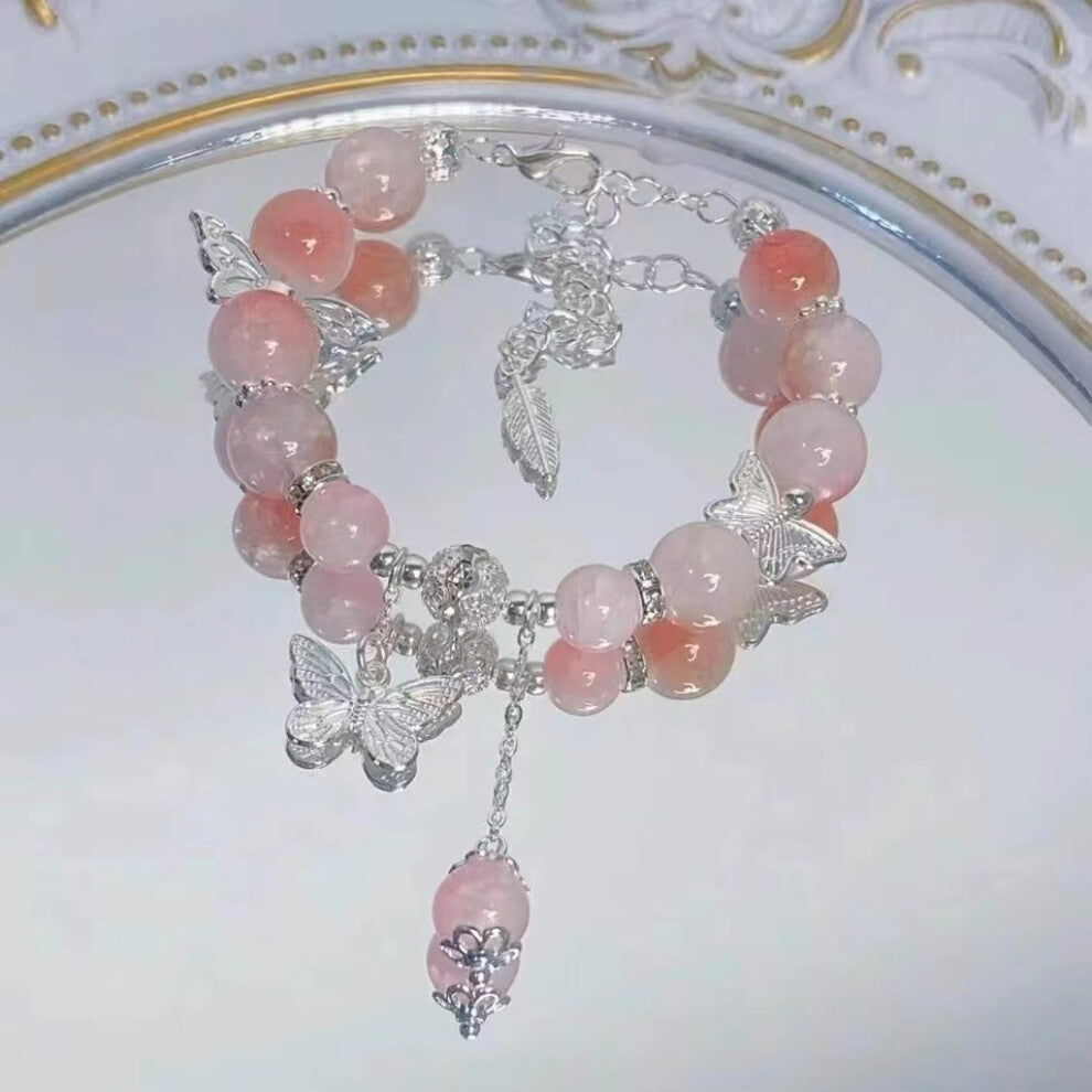 (Jade Butterfly Bracelet) Lotus Resin Lightweight Bracelet With Bamboo Motifs Perfect For Chic A Look