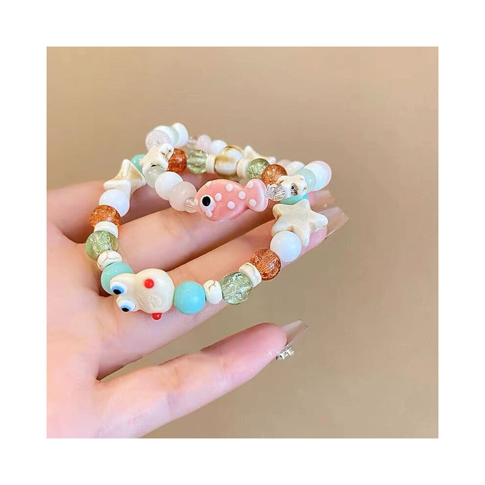 (Ceramic Frog Bracelet) Lotus Resin Lightweight Bracelet With Bamboo Motifs Perfect For Chic A Look
