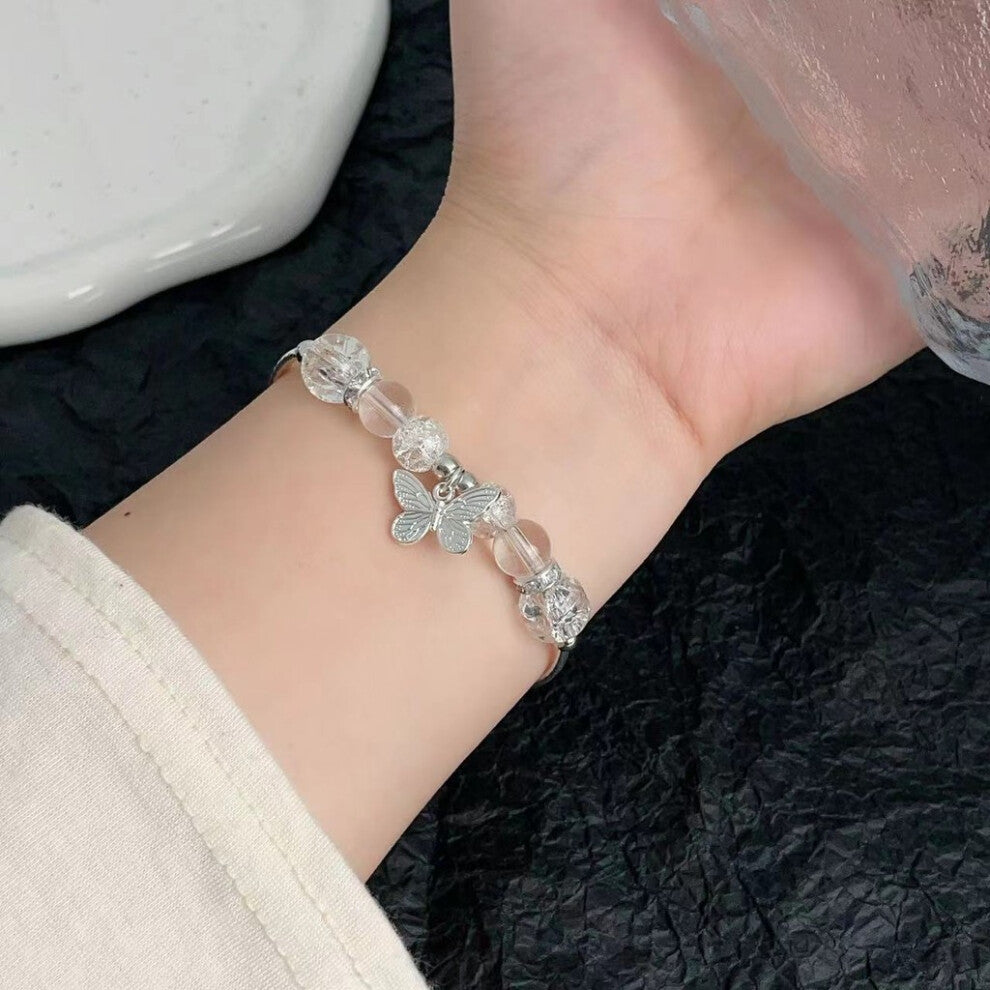 (Dream Butterfly Bracelet) Resin Lotus Lightweight Bracelet With Bamboo Motifs Perfect For Chic A Look