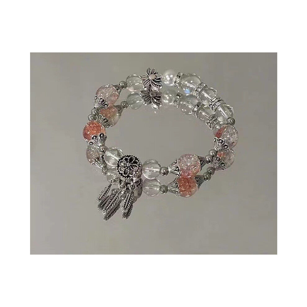 (Handmade Lotus Bracelet) Resin Lotus Lightweight Bracelet With Bamboo Motifs Perfect For Chic A Look