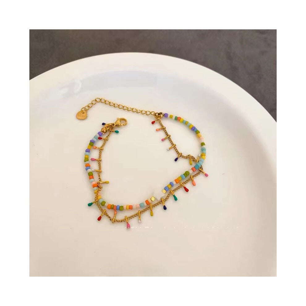 (Star Dopamine Bracelet) Resin Lotus Lightweight Bracelet With Bamboo Motifs Perfect For Chic A Look