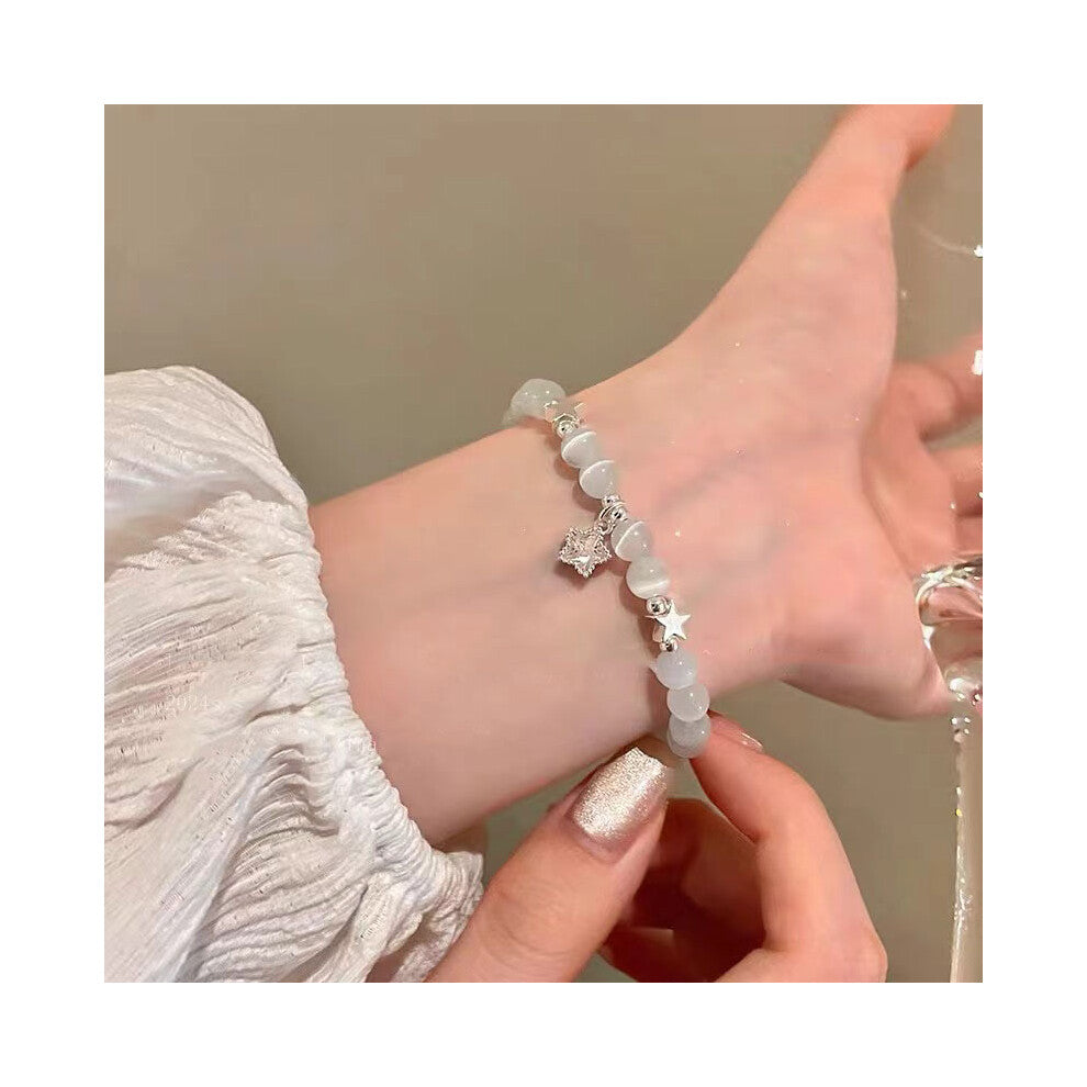 (Star Bead Bracelet) Resin Lotus Lightweight Bracelet With Bamboo Motifs Perfect For Chic A Look