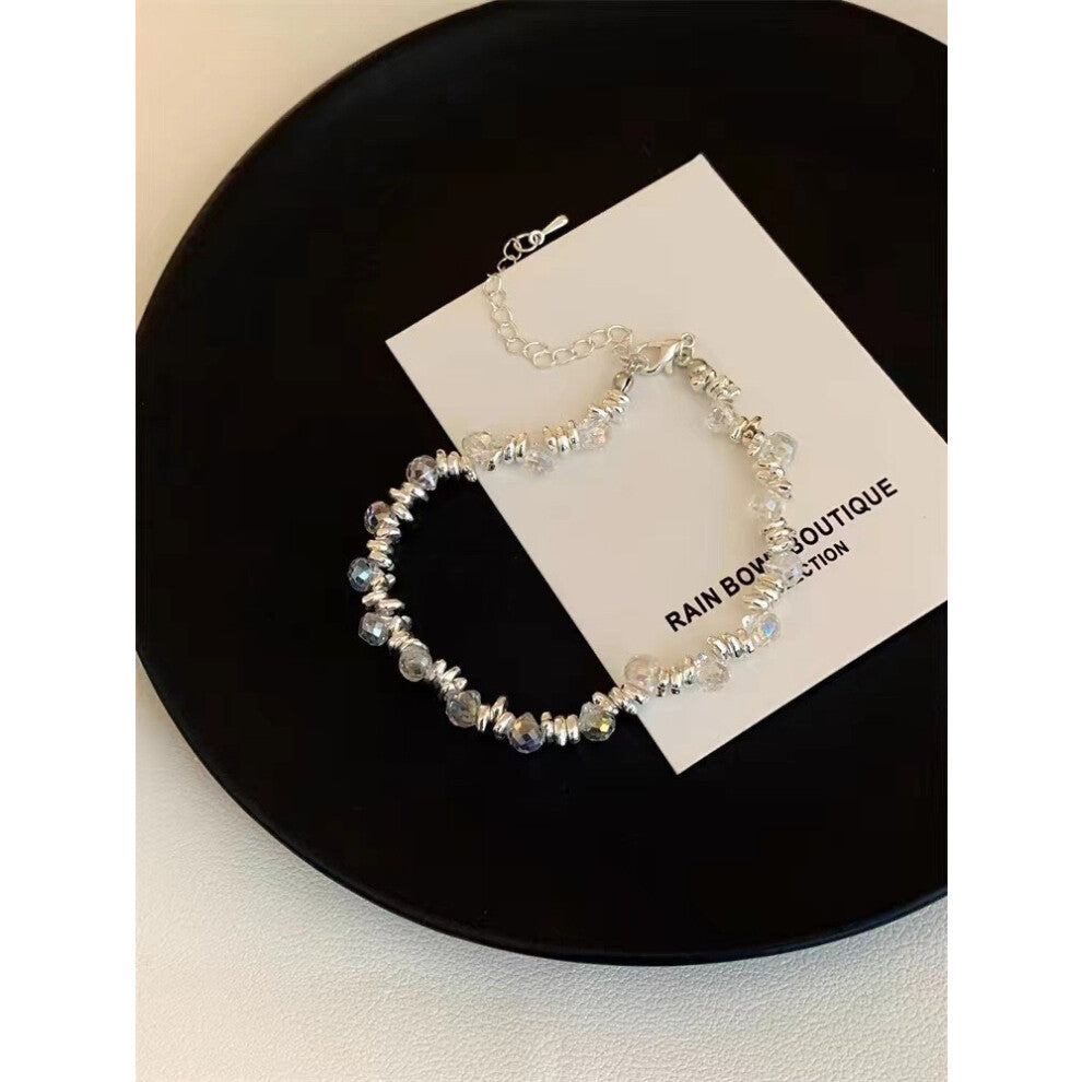 (Color Crystal Bracelet) Resin Lotus Lightweight Bracelet With Bamboo Motifs Perfect For Chic A Look