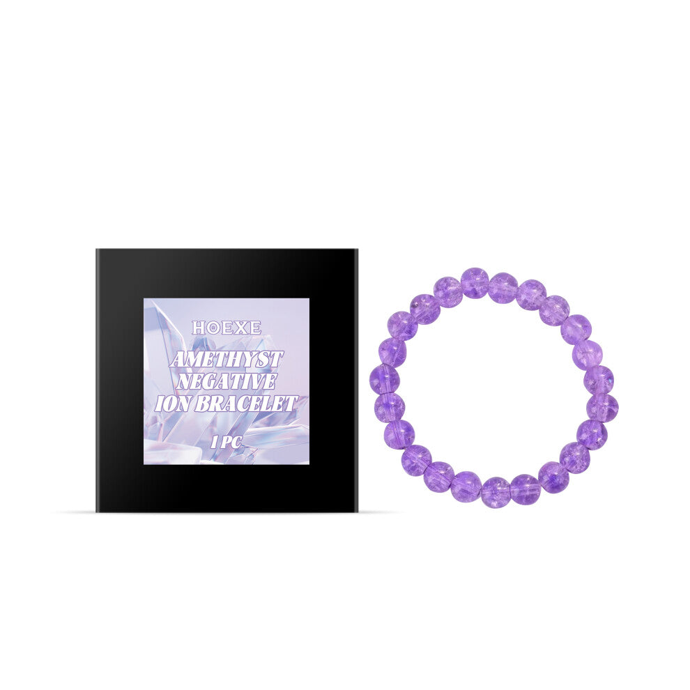 Trendy Purple Rabbit Hair Crystal Bracelet - Fashionable Beaded Accessory for Health & Energy
